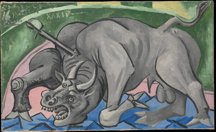 Figure 1: Picasso, Dying Bull (1934). © Estate of Pablo Picasso/ARS. Used under Fair Use.